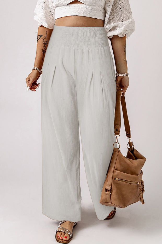 Smocked High Waisted Pants