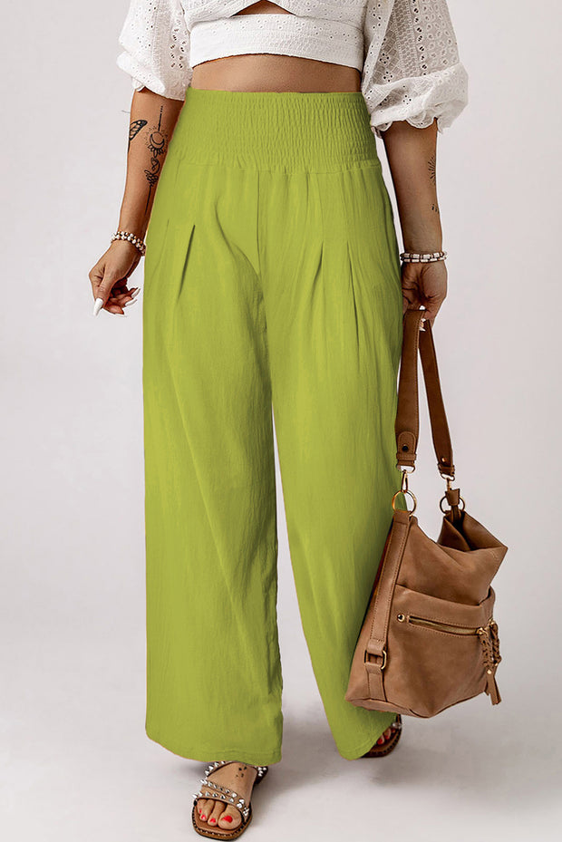 Smocked High Waisted Pants