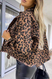 Leopard Denim Jacket