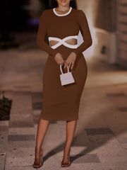 The Contrast Cutout Midi