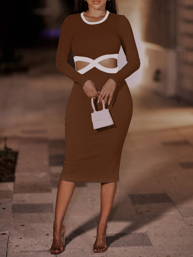 The Contrast Cutout Midi