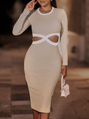 The Contrast Cutout Midi