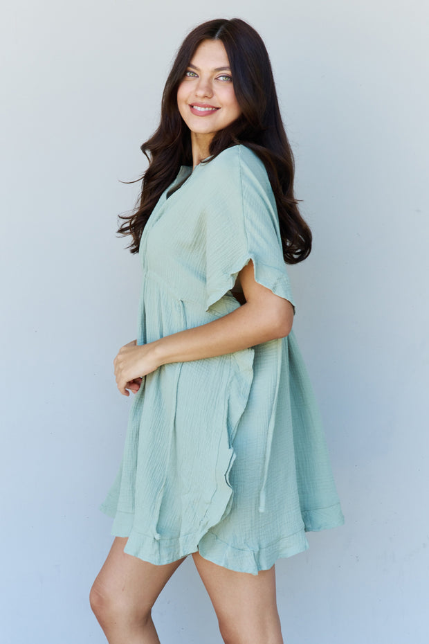 Out Of Time Ruffled Hem Mini