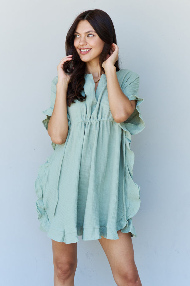 Out Of Time Ruffled Hem Mini