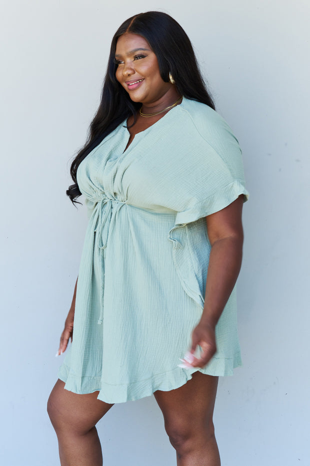 Out Of Time Ruffled Hem Mini