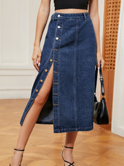 The Denim Down Skirt