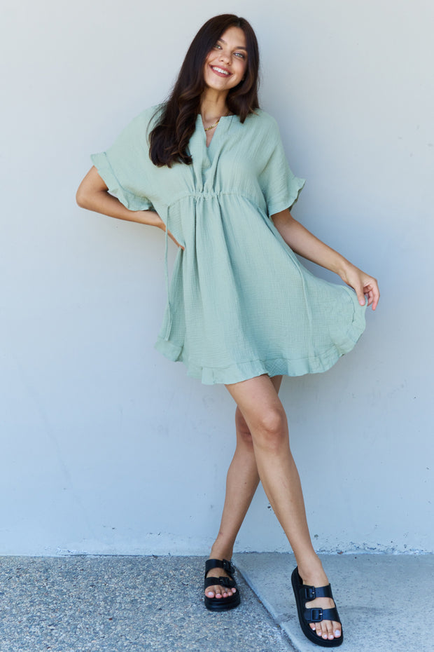 Out Of Time Ruffled Hem Mini