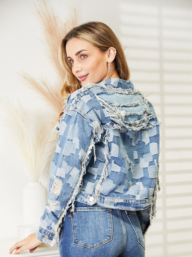 Plaid In Distress Jacket
