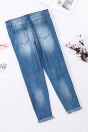 Sky Blue High Rise Skinnies
