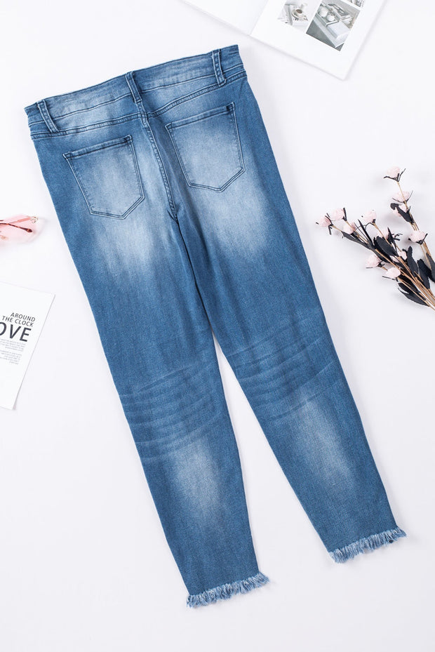Sky Blue High Rise Skinnies