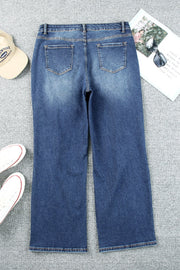 Dark Blue Distressed Jeans