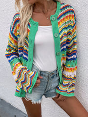 Chevron Striped Cardigan