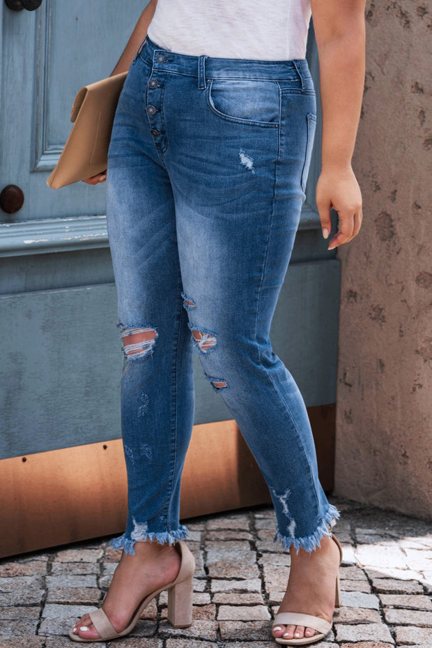 Sky Blue High Rise Skinnies