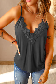 Lace Trim V-Neck Cami