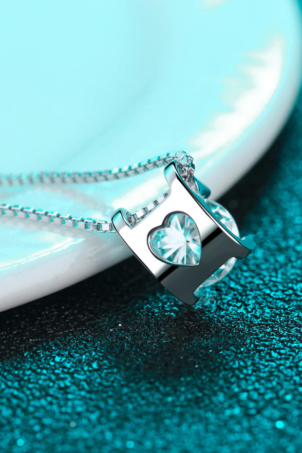 1 Carat Moissanite Sterling Silver Chain Necklace