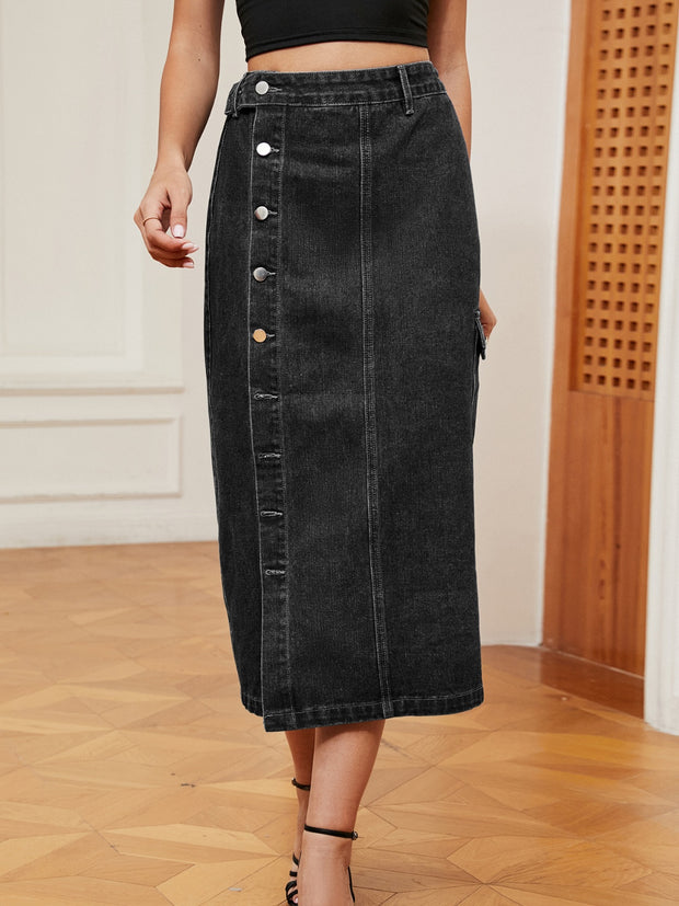 The Denim Down Skirt