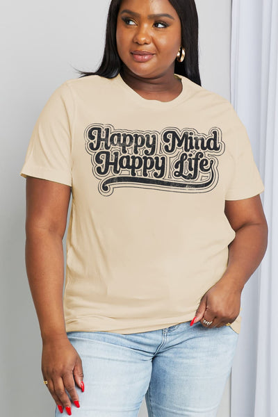 HAPPY MIND HAPPY LIFE Graphic Tee
