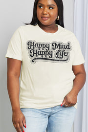 HAPPY MIND HAPPY LIFE Graphic Tee