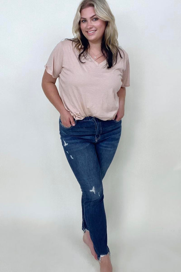 Distressed Ankle Skinny Jeans