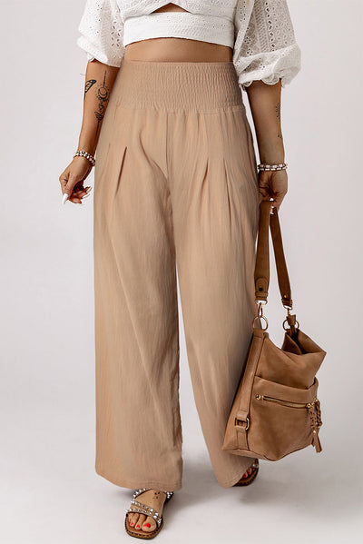 Smocked High Waisted Pants