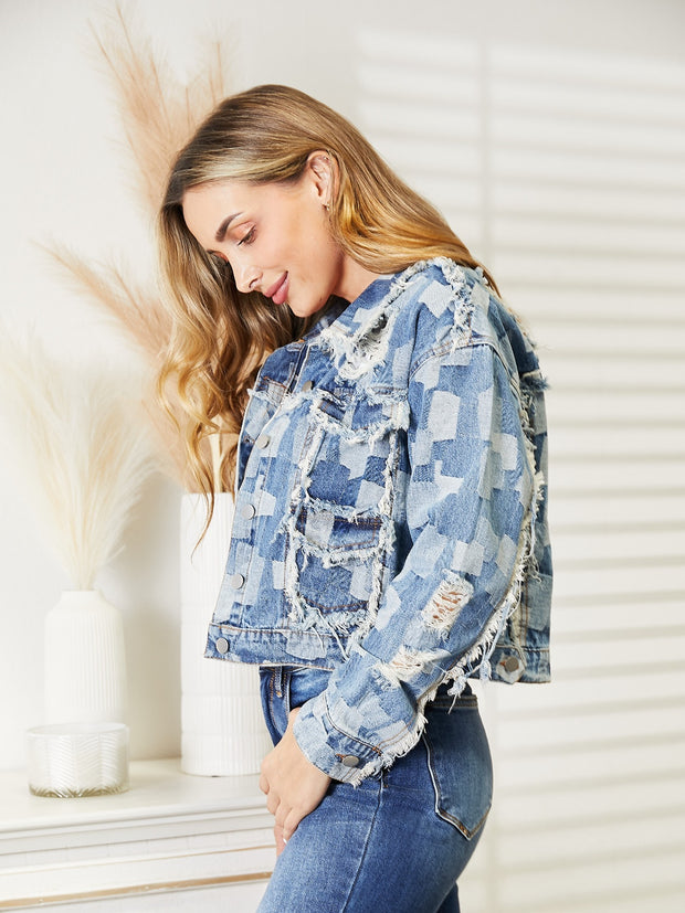 Plaid In Distress Jacket