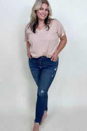 Distressed Ankle Skinny Jeans