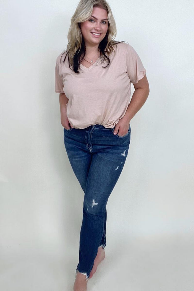 Distressed Ankle Skinny Jeans