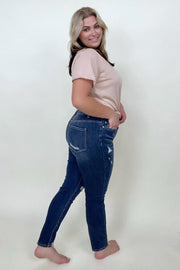 Distressed Ankle Skinny Jeans