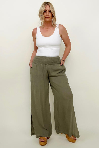 Cozy Co Crinkle Palazzo Pants