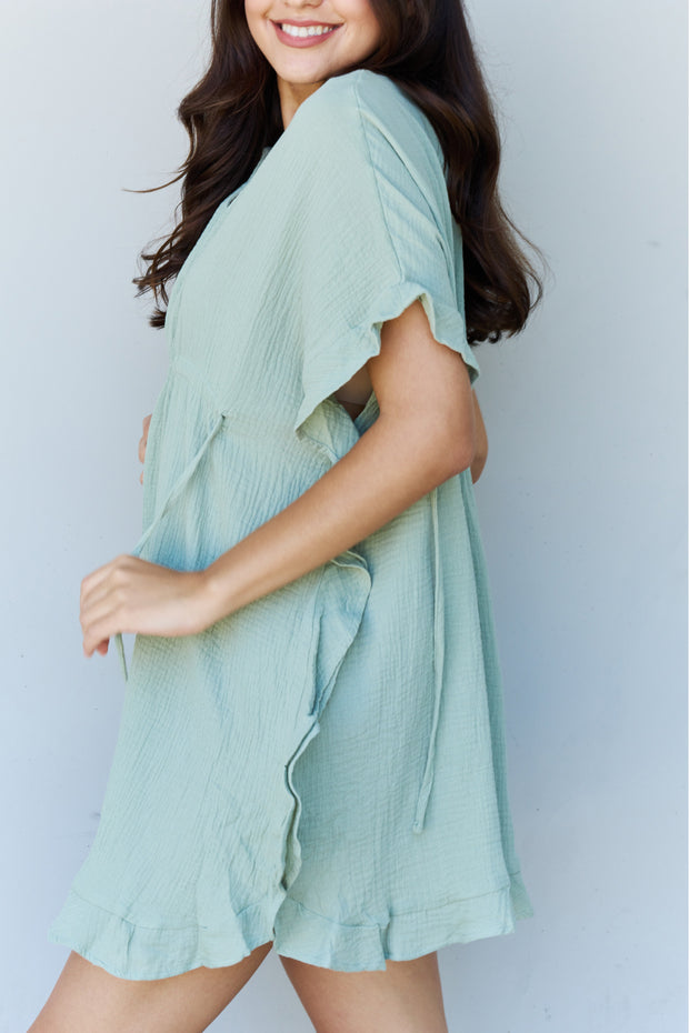 Out Of Time Ruffled Hem Mini