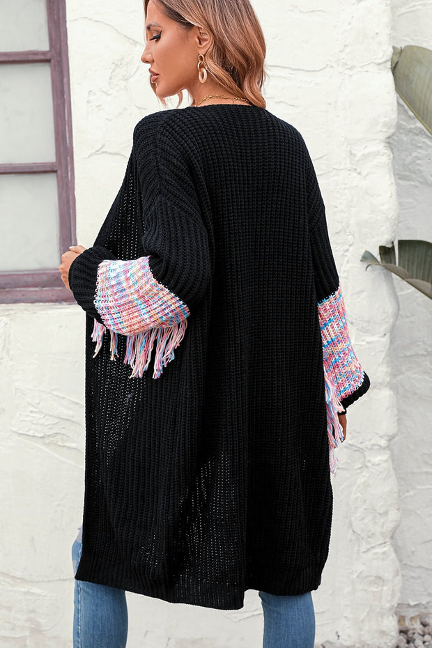 Fringe Sleeve Cardigan