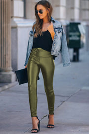 Faux Leather Chic Leggings