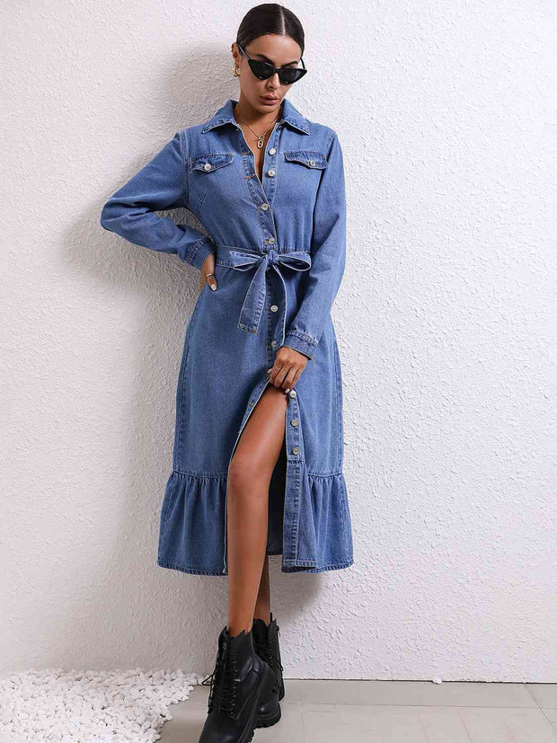 The Denim Down Midi