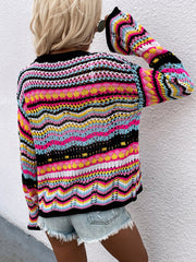 Chevron Striped Cardigan