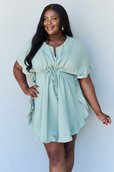 Out Of Time Ruffled Hem Mini