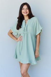 Out Of Time Ruffled Hem Mini