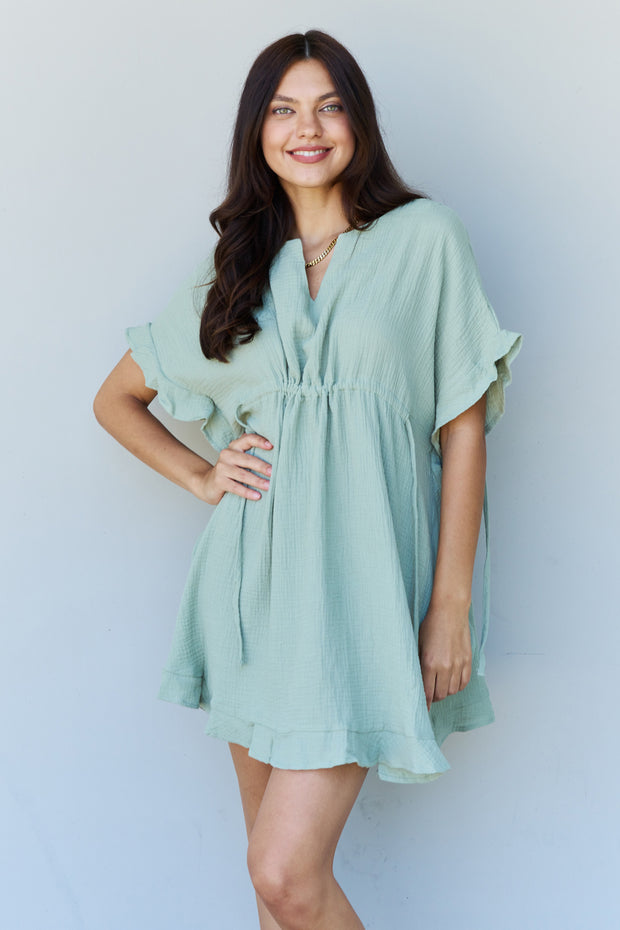 Out Of Time Ruffled Hem Mini