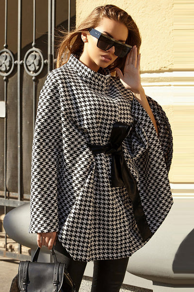 Houndstooth Poncho