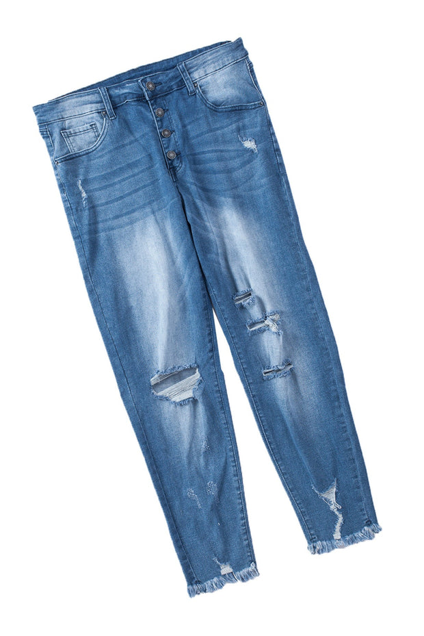 Sky Blue High Rise Skinnies