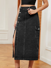 The Denim Down Skirt