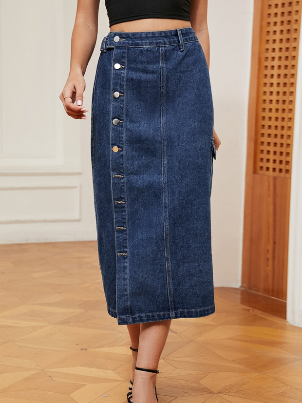 The Denim Down Skirt