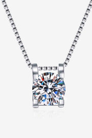1 Carat Moissanite Sterling Silver Chain Necklace