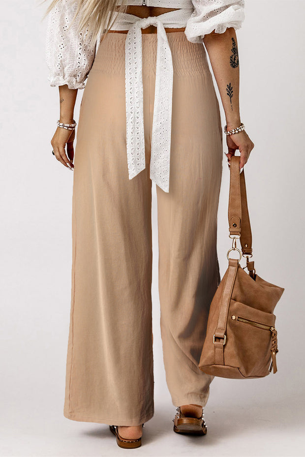 Smocked High Waisted Pants