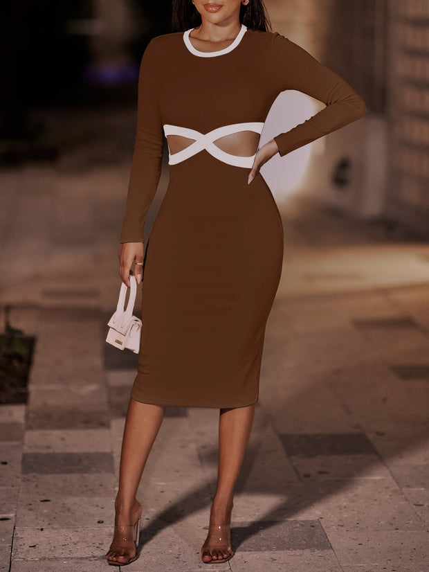 The Contrast Cutout Midi